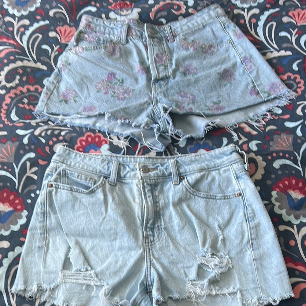 2 pair of denim shorts